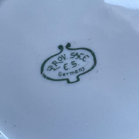 Antique Prov Saxe Germany serving bowl. And 4 individual dessert dishes - Picture 11 of 13